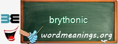 WordMeaning blackboard for brythonic